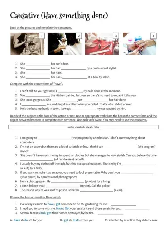 Causative (Have something done)