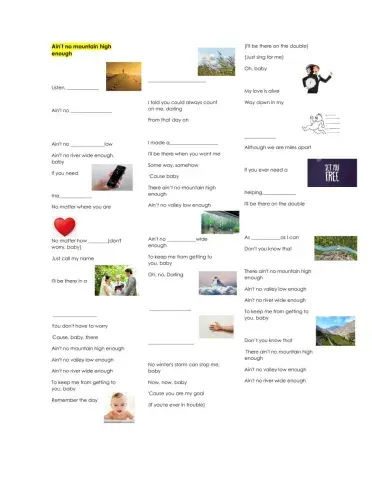 Ain't no mountain high enough