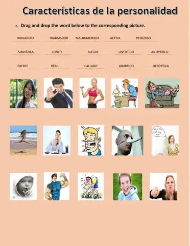 Características de la personalidad