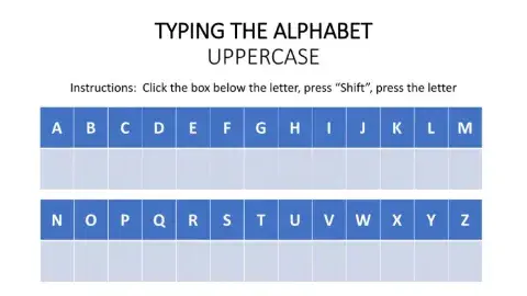 Typing the Alphabet - Uppercase