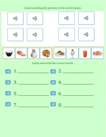 Practice: Food vocabulary