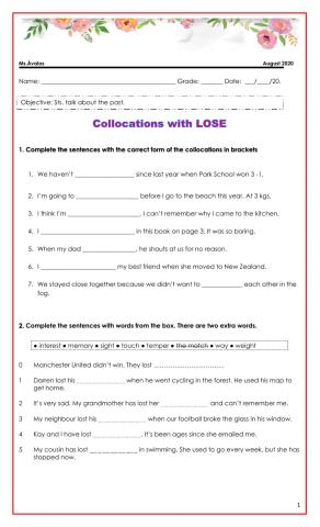 Collocation with lose