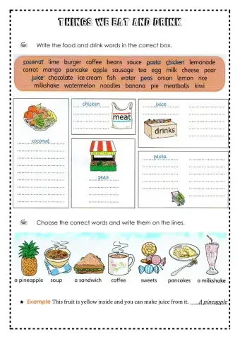 Things we eat and drink