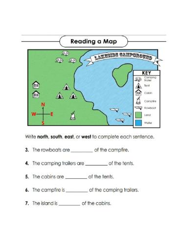 Read a map with cardinal directions