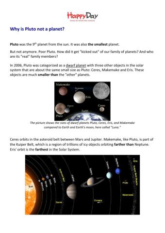 Why is Pluto not a planet?