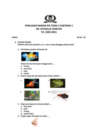 PH IPA Tema 2 Sub Tema 1