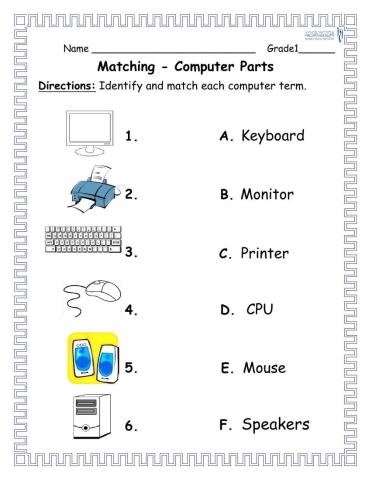 Grade1- Activity1- parts of a computer