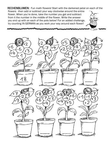 Fun with Math in German - 1-30