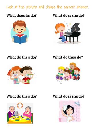 Present simple - Questions with WHAT