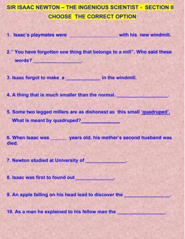 Sir Isaac Newton- The Ingenious scientist