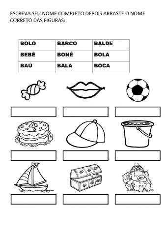 Associar o nome correto da figura