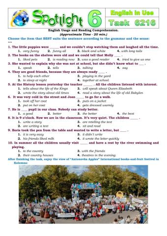 Spotlight 6 Task 6216