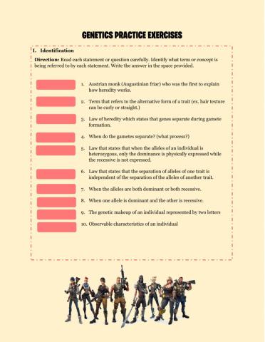 Mendelian Genetics Problem Solving