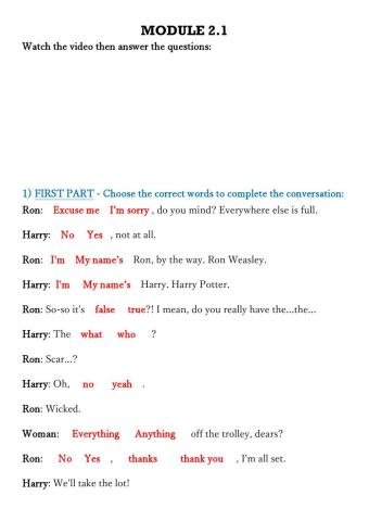 Introductions - Watching Harry Potter