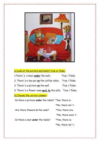 Preposition of place -Ted-s house