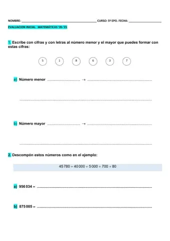 Eval inic mat 5º epo