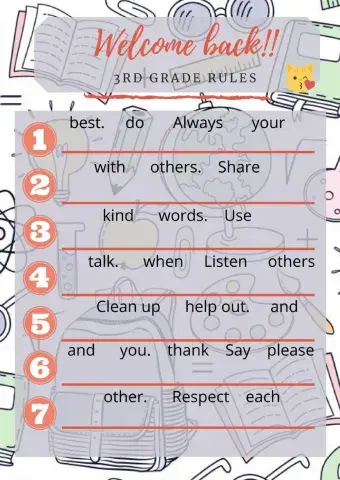 3rd grade rules