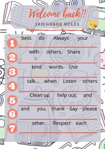 3rd grade rules