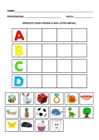 Iniciais a, b, c, d