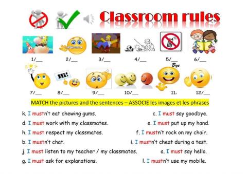 Classroom rules  - school