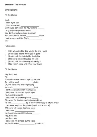 Blinding Lights - The Weekend