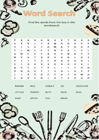 Food word search