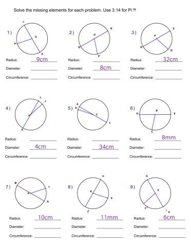 Parts of a circle