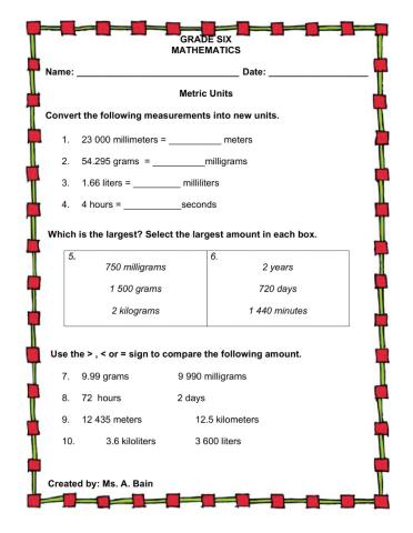 Metric Units