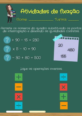 Exercícios de fixação (igualdades)