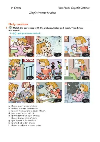 Simple present - ROUTINE