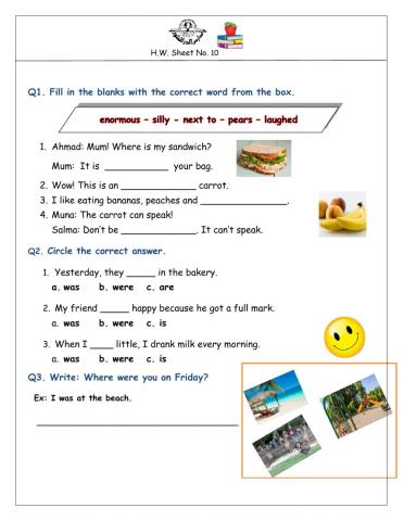 Homework sheet  10
