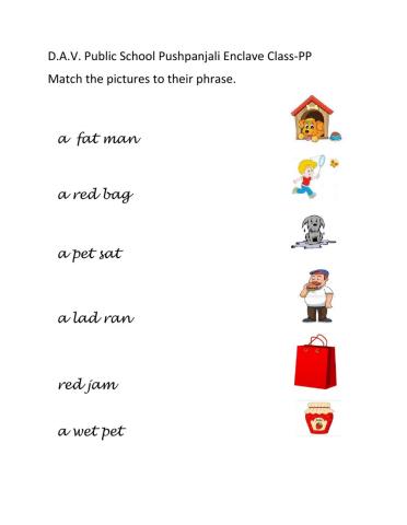A and e vowel phrases match up
