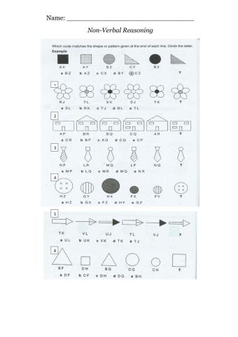 Non-Verbal Reasoning