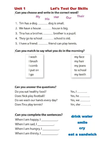 Unit 1- Let's Test Our Skills