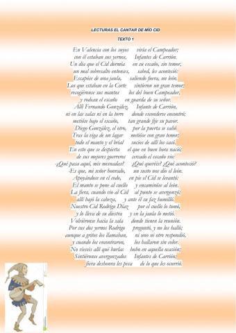 Textos de El cantar de Mío Cid