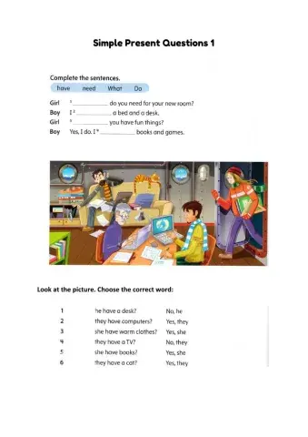 Simpre Present Questions 1