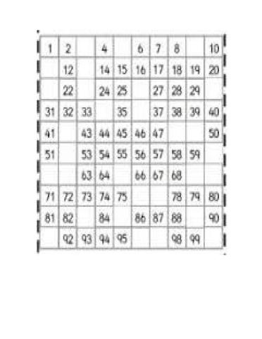 Numeros del 1 al 100