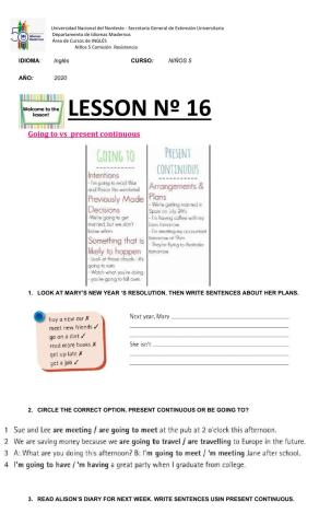 Present continuous vs be going to