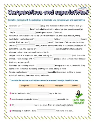 Comparatives and Superlatives