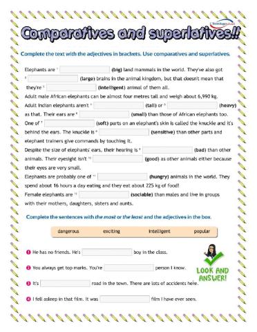 Comparatives and Superlatives