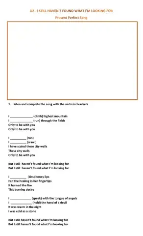 Present perfect song