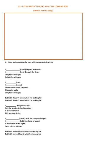 Present perfect song