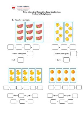 Ficha de Refuerzo Inicio a la Multiplicación
