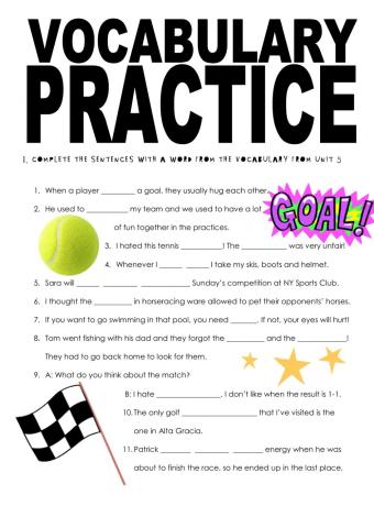 Vocabulary Practice