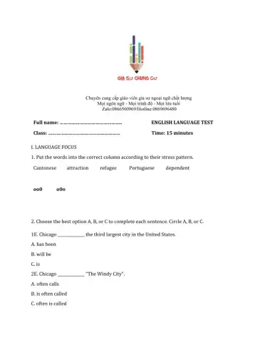 Lớp 8 - Unit 8 ENGLISH SPEAKING COUNTRIES-LANGUAGE FOCUS