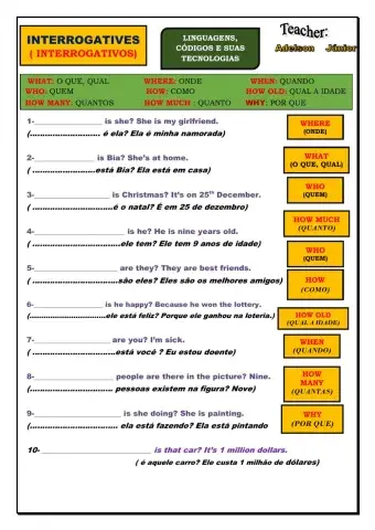 Interrogative words e Interpretation