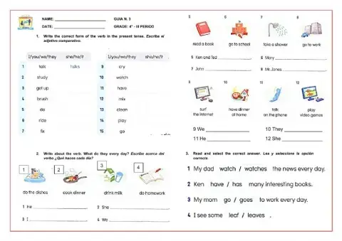 Present Simple Exercise 4