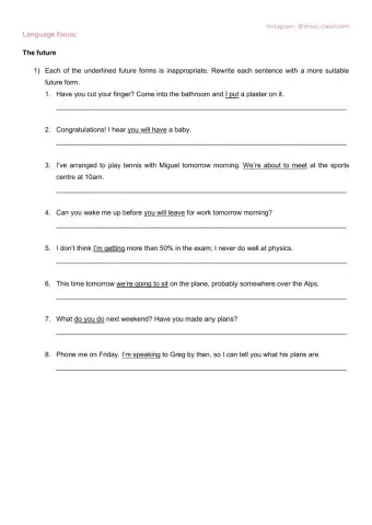 Language focus: the future