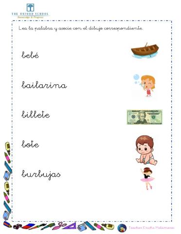 Lectura palabras con b