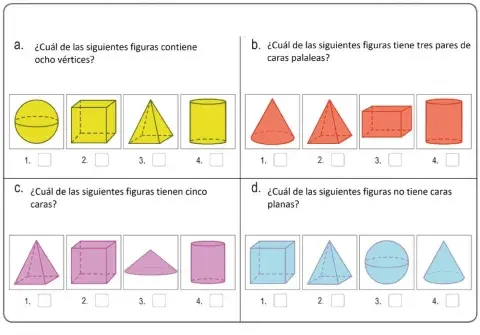 Reconocer conceptos geométricos